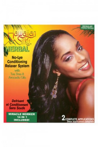 Hawaiian Silky Herbal No Lye Relaxer Kit (2Appl) -Regular