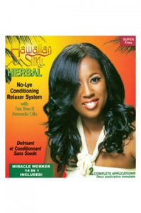 Hawaiian Silky Herbal No Lye Relaxer Kit (2Appl) Super