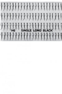 I-Lashes 100% Human Hair Eyelashes #146 Single Long Black