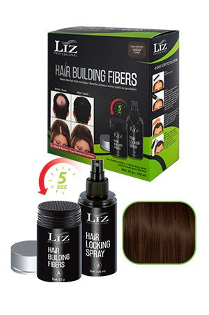 LIZ Professional Hair Building Fibers & Locking Spray[Black]