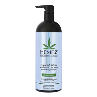 HEMPZ Triple Moisture Herbal Replenishing Shampoo (33.8oz)