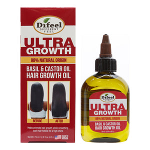 SUNFLOWER Difeel Ultra Growth Basil& Castor Oil Hair Growth Oil (2.5oz)