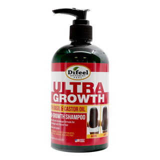 SUNFLOWER Difeel Ultra Growth Basil& Castor Oil Pro-Growth Shampoo (12oz)
