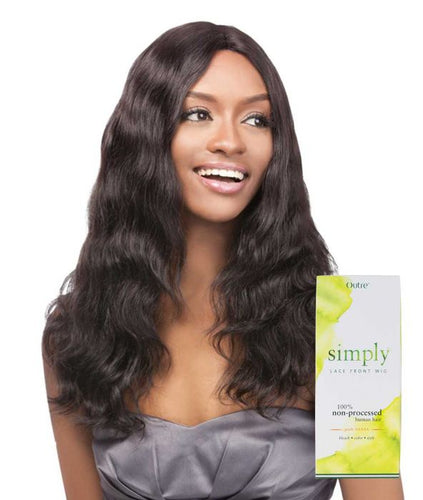 Simply Lace Front Wig Brazilian Natural Wave, 100% Remi Hair Wig