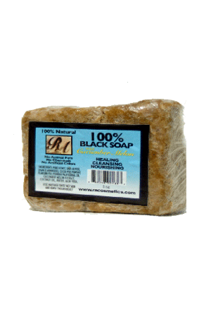 RA Cosmetics 100% Black Soap Bar w/ Cucumber Melon