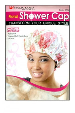 Magic Gold Large Floral Shower Cap