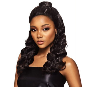 MyTresses Black Label Hand-tied 100% unprocessed Natural Human Hair Lace Wig Ocean Body