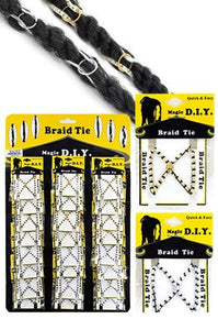 Beige Braid hair Tie (S) 9"